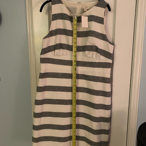 J. Crew Blue and White Textured Dress Size 14 - Picture 12 of 16